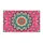 Vibrant Teal And Coral Mandala For Colorful Bohemian Entryway Home Decor Doormat - 6