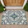 Blue Mosaic Courtyard Medallion for Mediterranean Home Entry and Garden Style Lovers Doormat - 1