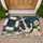 Nautical Blue Whitewashed Planks, Shells and Anchor for Relaxed Coastal Home Living Doormat - 1