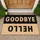 Black And Tan Hello Goodbye Entryway Message For Welcoming Guests And Everyday Homecomings Doormat - 1