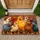 Nine Cartoon Chickens For Cheerful Farmhouse Kitchens And Easter Spring Celebrations Doormat - 1