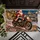 Santa Riding a Vintage Motorcycle Through a Snowy Christmas City for Holiday Home Decor Doormat - 5