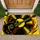 Golden Vinyl Record And Guitar Rock And Roll Music Gift For Classic Music Fans Doormat - 1