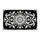 Black And White Baroque Floral Medallion For Elegant Entryway And Classic Home Style Doormat - 6