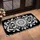 Black And White Baroque Floral Medallion For Elegant Entryway And Classic Home Style Doormat - 2