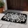Black And White Baroque Floral Medallion For Elegant Entryway And Classic Home Style Doormat - 4