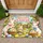 Easter Bunny Trio With Colorful Eggs for Joyful Springtime Holiday Celebrations Doormat - 1