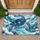 Sea Turtle and Ocean Waves for Coastal Entryways and Relaxed Beachside Living Home Doormat - 1