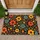 Multicolor Folk Flowers and Branches for a Cheerful Botanical Cottage Home Entryway Doormat - 1