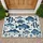 Navy Blue Ocean School of Fish for Coastal Home Decor, Beach Houses and Seaside Living Doormat - 1