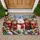 Five Christmas Cats in Red Scarves for Cozy Festive Holiday Home Decorating Season Doormat - 1