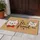 Two Cartoon Cat Faces With Friendly Greeting for Cheerful Cat Lover Home Entry Doormat - 4