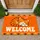 Sleeping Orange Tabby Cat Welcome Art for Cozy Cat Lover Entryways Doormat - 1