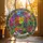 Personalized Wildflower Suncatcher – Custom Mama Name Peacock Feather Stained Glass Decor, Christmas Gift for Mom - 1