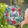 Personalized Morning Glory Suncatcher – Custom Gigi Name Flower Wreath Stained Glass Decor, Christmas Gift for Grandma - 2