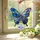 Personalized Butterfly Memorial Ornament – Custom Mom Heart Charm Acrylic Decor with Name, Christmas Sympathy Gift - 1