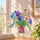 Personalized Flower Vase Ornament – Custom Mom Heart Name Petunia Bouquet Acrylic Decor, Christmas Gift for Mother - 1