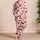 Cranberry Heart Motif for Cozy Romantic Lounging and Sweet Gift Giving Satin Pajamas Set - 4