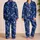 Crescent Moon and Starry Night Sky for Dreamy Stargazing Evenings Satin Pajamas Set - 2