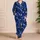 Crescent Moon and Starry Night Sky for Dreamy Stargazing Evenings Satin Pajamas Set - 4