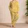 Golden Stripe Hearts for Cozy Valentine Mornings and Sweet Everyday Home Lounging Satin Pajamas Set - 4