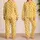 Golden Stripe Hearts for Cozy Valentine Mornings and Sweet Everyday Home Lounging Satin Pajamas Set - 2