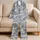 Classic Blue Toile Countryside Scenes for Cozy Evenings and Thoughtful Gifts for Women Satin Pajamas Set - 5