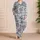 Classic Blue Toile Countryside Scenes for Cozy Evenings and Thoughtful Gifts for Women Satin Pajamas Set - 4