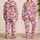 Pink Halloween Bows, Witchy Ghosts and Bats for Cozy October Nights and Festive Gifting Satin Pajamas Set - 2