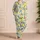 Lemon And Blue Leaf Botanical Motifs For Sunny Summer Lounging Satin Pajamas Set - 4