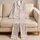 Pastel Bows, Gingham And Wildflowers For Cozy Weekends And Holiday Getaways Satin Pajamas Set - 5