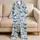 Blue Whale Shark Ocean Motifs for Coastal Relaxation and Peaceful Nights by the Sea Satin Pajamas Set - 5
