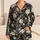 Ivory Rose and Wildflower Motifs for Relaxed Summer Evenings and Elegant Lounging Satin Pajamas Set - 1