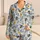 Blue Bees And Wildflowers For Countryside Getaways And Relaxed Summer Days For Women Satin Pajamas Set - 1
