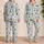 Blue Bees And Wildflowers For Countryside Getaways And Relaxed Summer Days For Women Satin Pajamas Set - 2