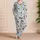 Blue Bees And Wildflowers For Countryside Getaways And Relaxed Summer Days For Women Satin Pajamas Set - 4