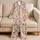 Watercolor Tulips for Cozy Spring Mornings, Romantic Garden Living and Gift Giving Satin Pajamas Set - 5