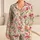 Watercolor Tulips for Cozy Spring Mornings, Romantic Garden Living and Gift Giving Satin Pajamas Set - 1