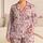 Ivory Western Wildflowers, Cowboy Boots and Horses for Cozy Holiday Evenings Satin Pajamas Set - 1