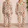 Coral Strawberries with Olive Leaves for Fresh Summer Lounging and Cozy Home Days Satin Pajamas Set - 2