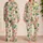 Avocado Citrus Tropical Fruit for Relaxed Summer Lounging and Easy Sunny Home Days Satin Pajamas Set - 2