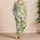 Fresh Lemon Branches and White Blossoms for Springtime Lounging and Gift Giving for Women Satin Pajamas Set - 4