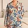 Red Lobster, Blue Coral and Seashells for Coastal Getaways and Relaxed Summer Evenings Satin Pajamas Set - 1