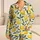 Fresh Lemon and Green Leaf Motifs for Sunny Morning Lounging and Cozy Evenings Satin Pajamas Set - 1