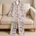 Playful Pastel Cat Faces for Cozy Family Nights and Sweet Home Lounging Satin Pajamas Set - 5