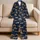 Golden Leopard Motifs for Cozy Autumn Lounging and Chic Weekend Style for Women Satin Pajamas Set - 5