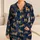 Golden Leopard Motifs for Cozy Autumn Lounging and Chic Weekend Style for Women Satin Pajamas Set - 1