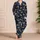 Golden Leopard Motifs for Cozy Autumn Lounging and Chic Weekend Style for Women Satin Pajamas Set - 4