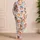 Watercolor Pumpkins With Bows for Cozy Autumn Evenings and Seasonal Lounging Satin Pajamas Set - 4