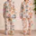 Watercolor Pumpkins With Bows for Cozy Autumn Evenings and Seasonal Lounging Satin Pajamas Set - 2